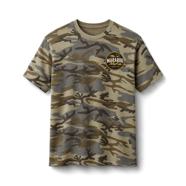 Camo T-Shirt — Marabou Mafia Tackle Co. Logo Tee