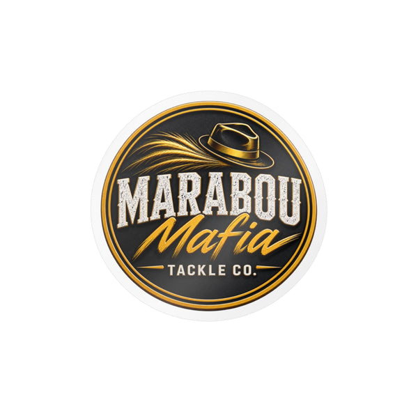 Marabou Mafia Tackle Co. Kiss-Cut Vinyl Sticker — Fishing Logo Decal