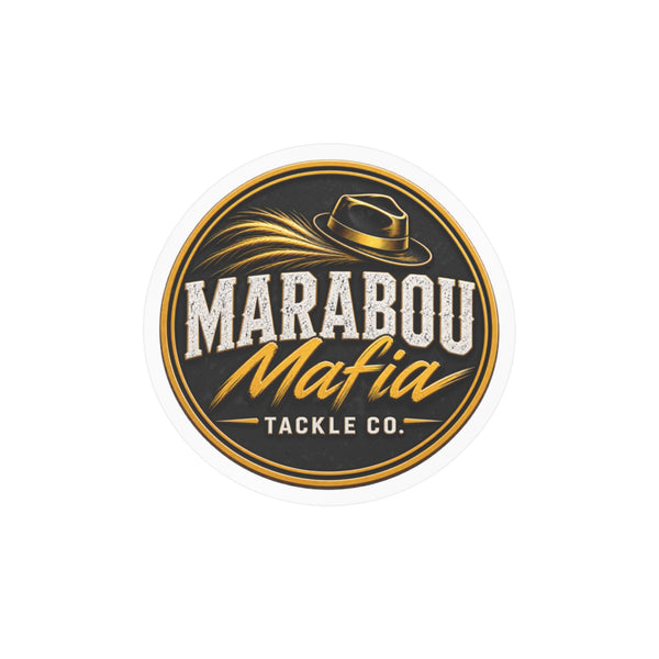 Marabou Mafia Tackle Co. Kiss-Cut Vinyl Sticker — Fishing Logo Decal