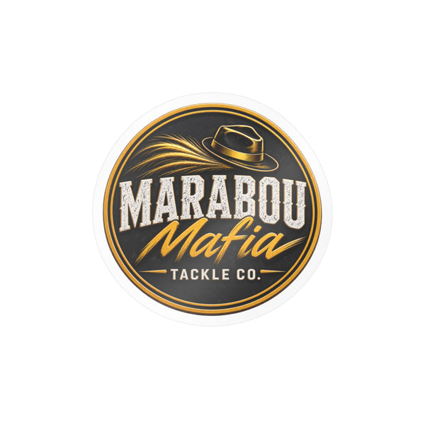 Marabou Mafia Tackle Co. Kiss-Cut Vinyl Sticker — Fishing Logo Decal