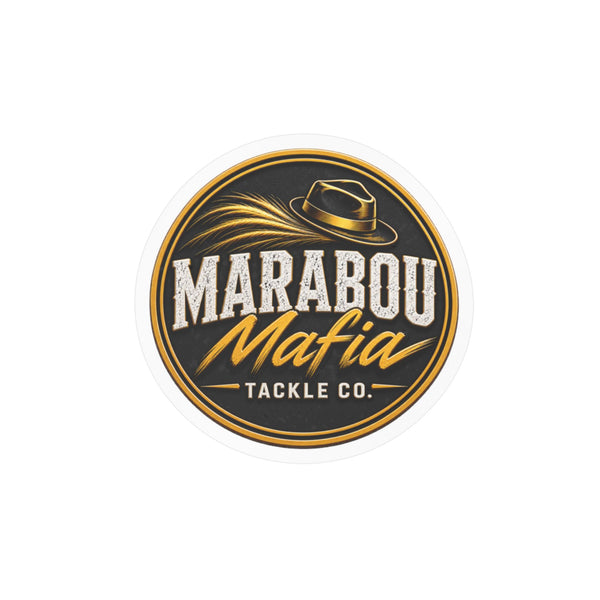 Marabou Mafia Tackle Co. Kiss-Cut Vinyl Sticker — Fishing Logo Decal