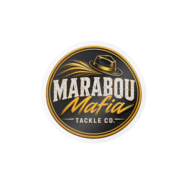 Marabou Mafia Tackle Co. Kiss-Cut Vinyl Sticker — Fishing Logo Decal