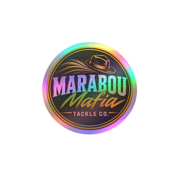 Marabou Mafia Tackle Co. Kiss-Cut Vinyl Sticker — Fishing Logo Decal
