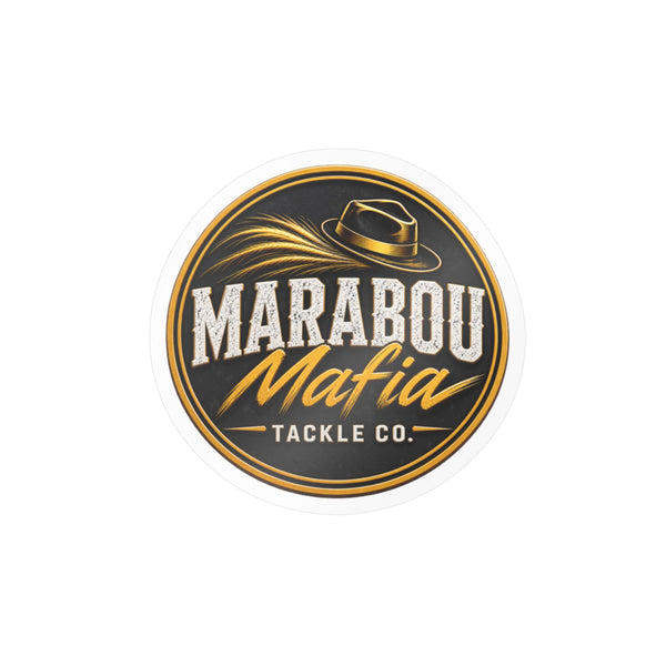 Marabou Mafia Tackle Co. Kiss-Cut Vinyl Sticker — Fishing Logo Decal